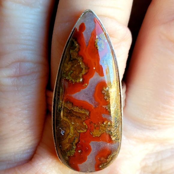 New Moroccan Seam Agate 925 Silver Ring. - Picture 7 of 13